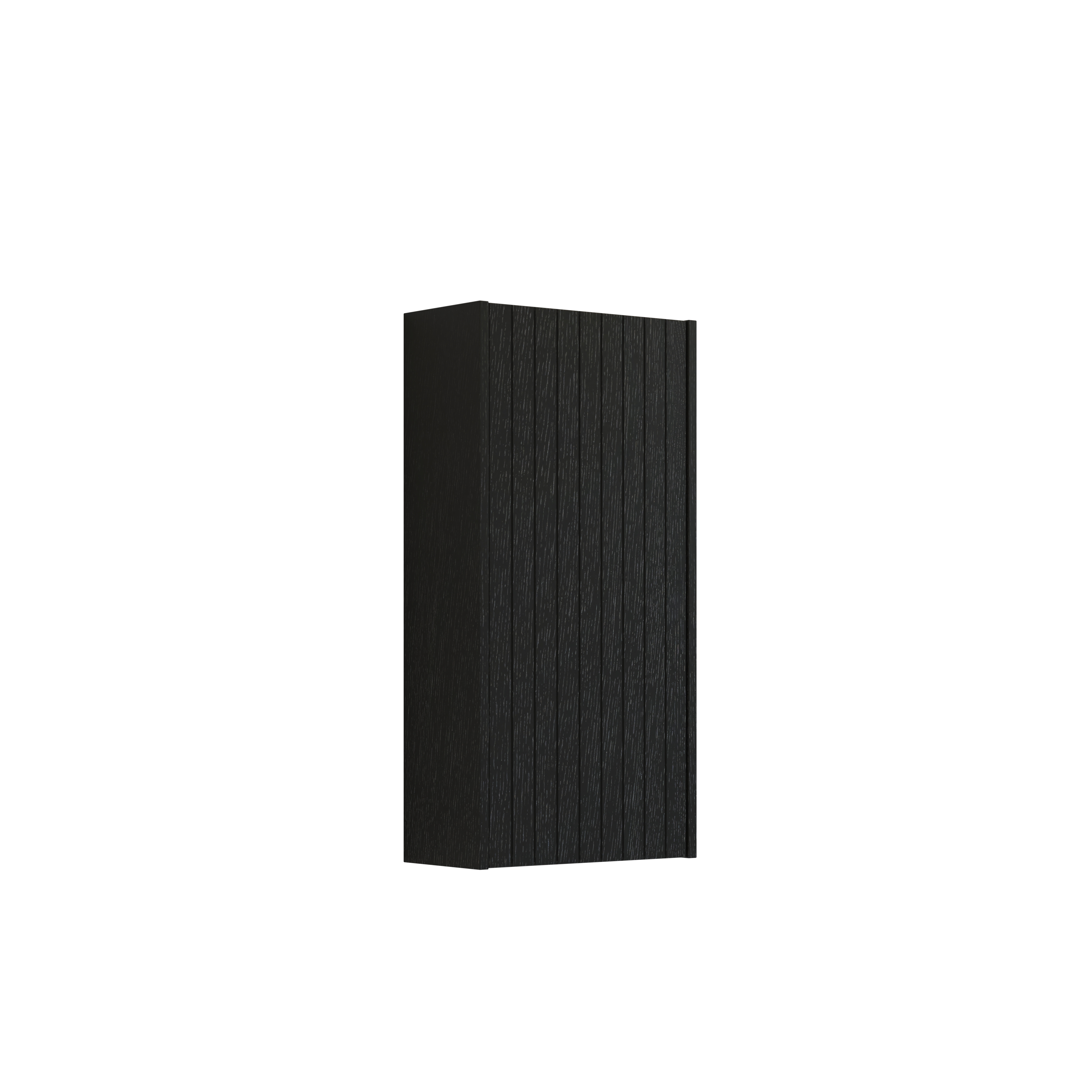 Stor badrumsinspiration med badrumsmöbler i svart ek med eleganta räfflor, stilfull dubbel handfat, fyrkantiga speglar, vita kakelplattor med geometriskt mönster ger ett ljust, symmetriskt och klassiskt utseende.